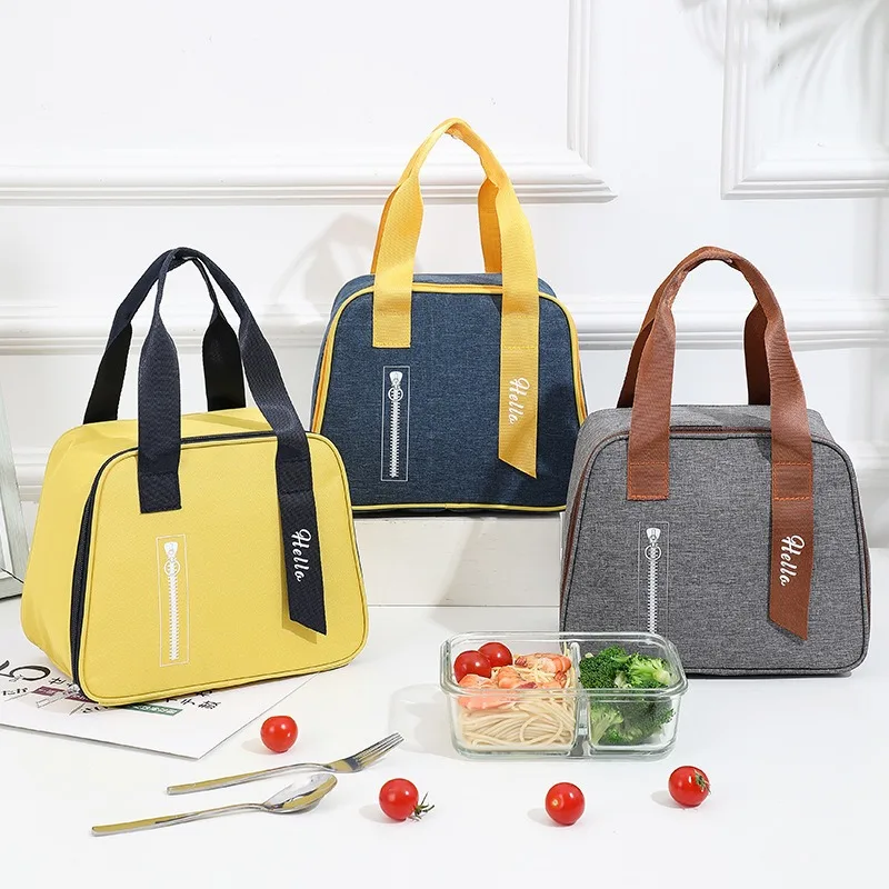 Color matching fashionable versatile lunch box bag, a must for work and school, bento bag, thermal insulation lunch box, tote ba