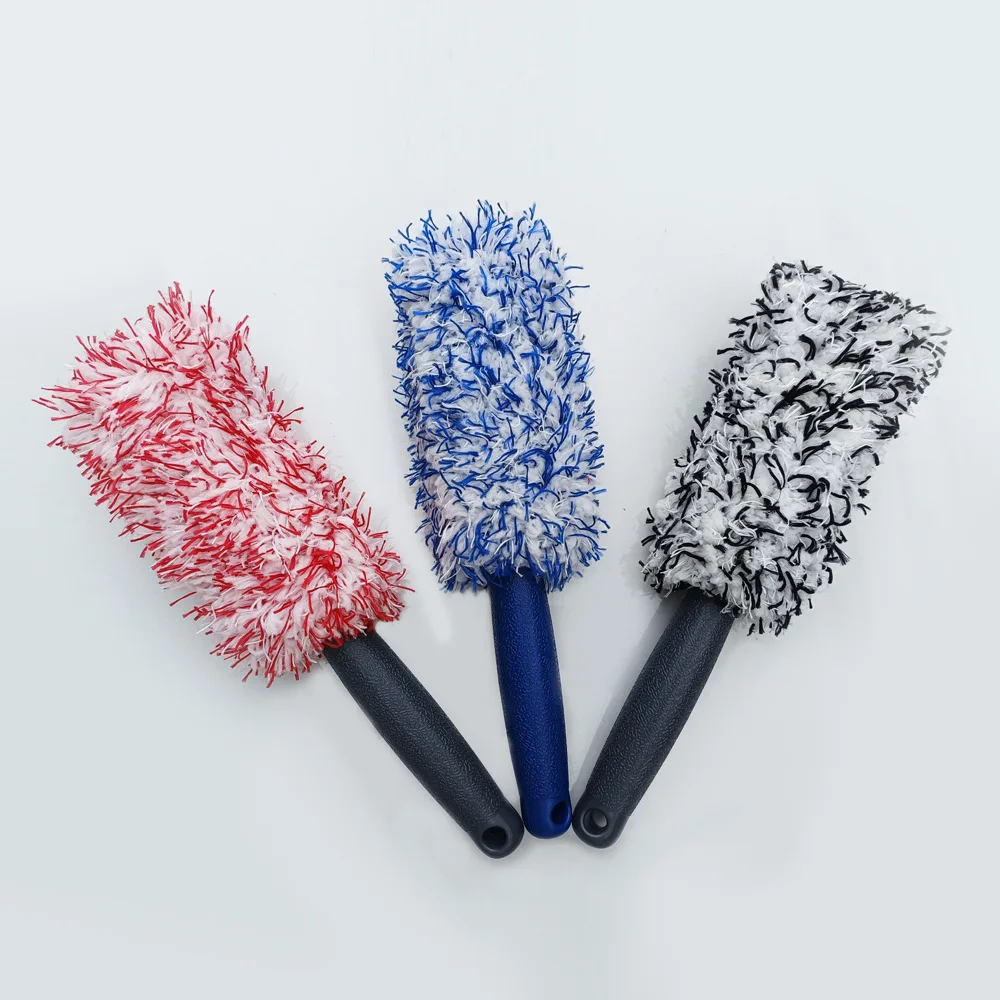 Plush Microfiber Tire Rim Wheel Hub Cleaning Brush Car Beauty Car Wash Brush Maintenance Tools Cleaning Supplies