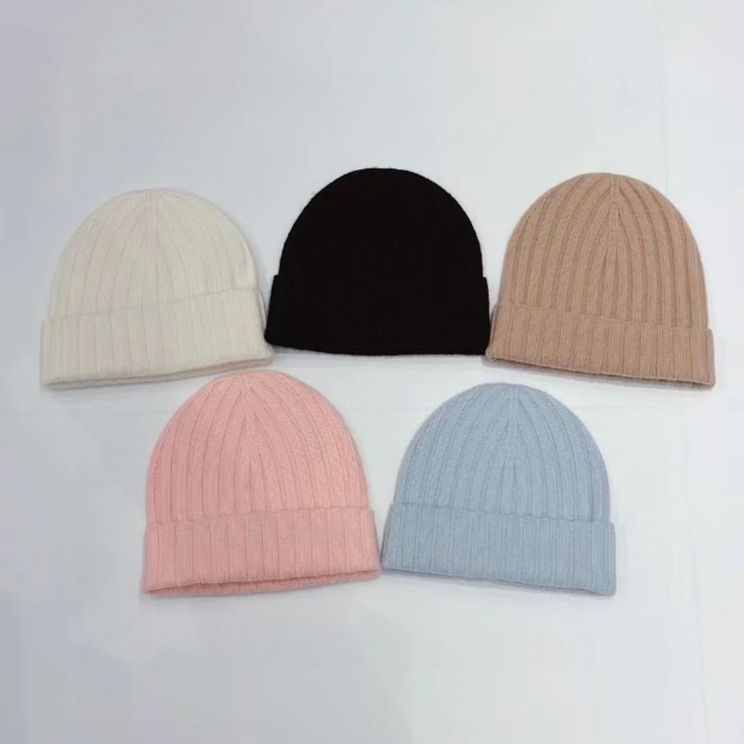 High end customized women's and women's wool and cashmere knitted hats