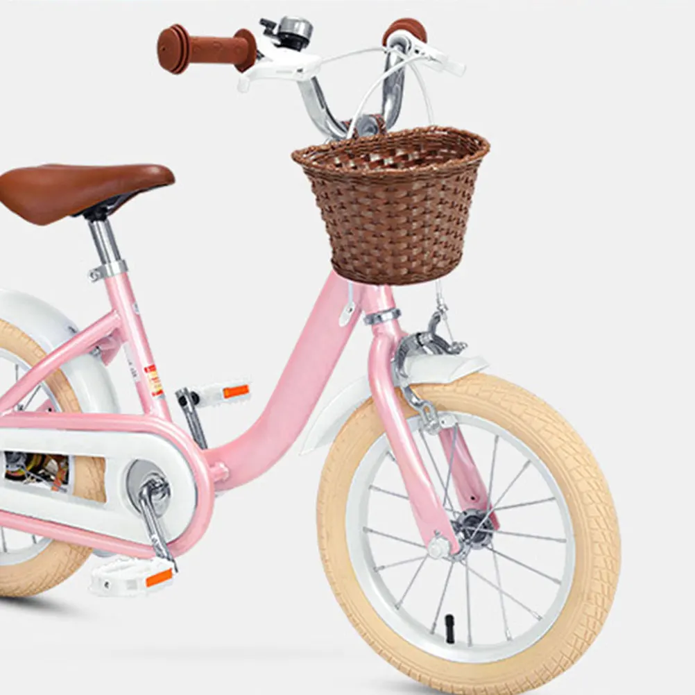 

1Set Front Bike Basket for Kids Detachable Plastic Frame Storage Basket Small Size for Scooter Smooth Riding Experience