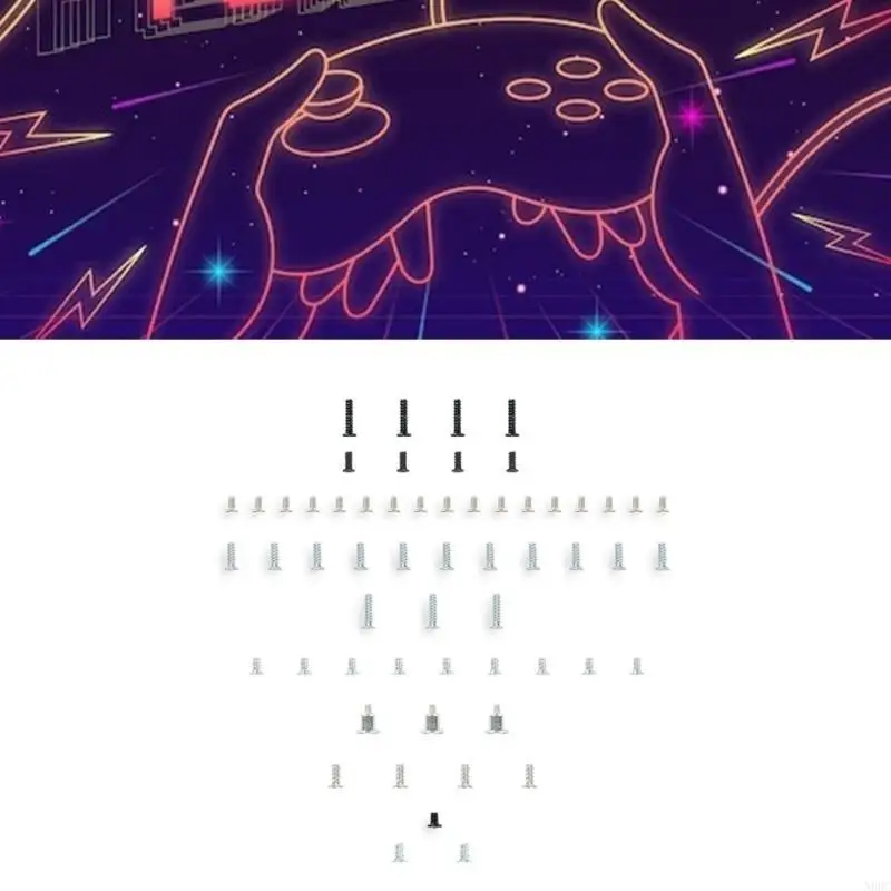 

58 шт. сменный полный набор винтов для хоста игровой консоли Lite, набор внутренних внешних металлических винтов N0HC