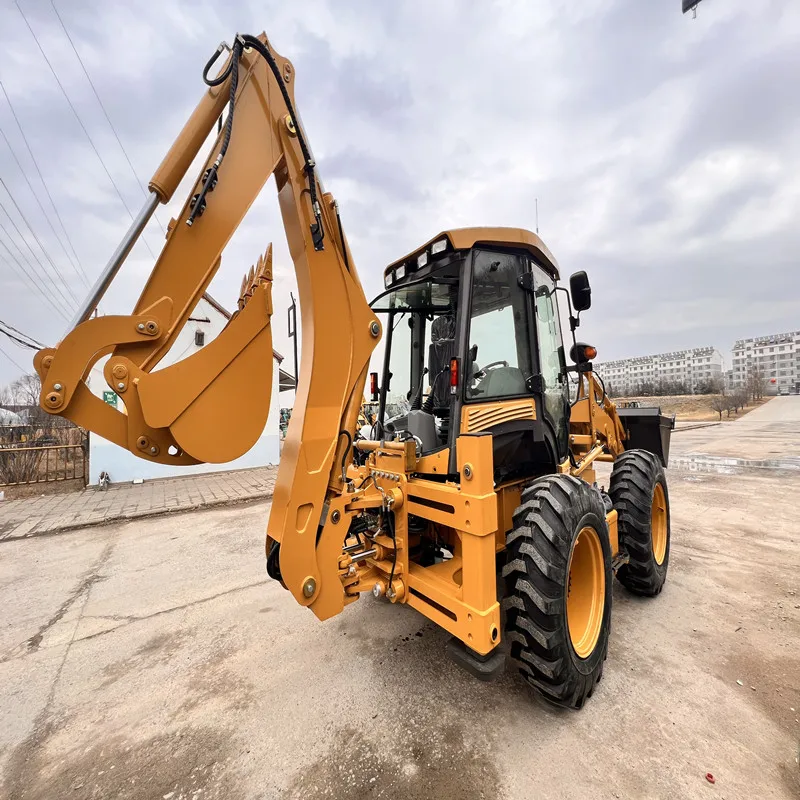 SYNBON 4 Wheel Drive Excavator Powerful Reliable Back Hoe Loader Backhoe