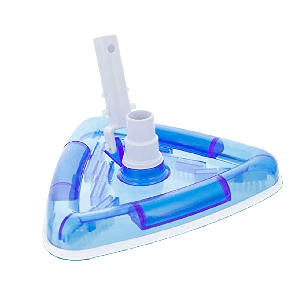 Transparent Vacuum Nozzle Pool Vacuum Head Blue Triangular Pool Vacuum Head Cleaning Tool High Visibility Design