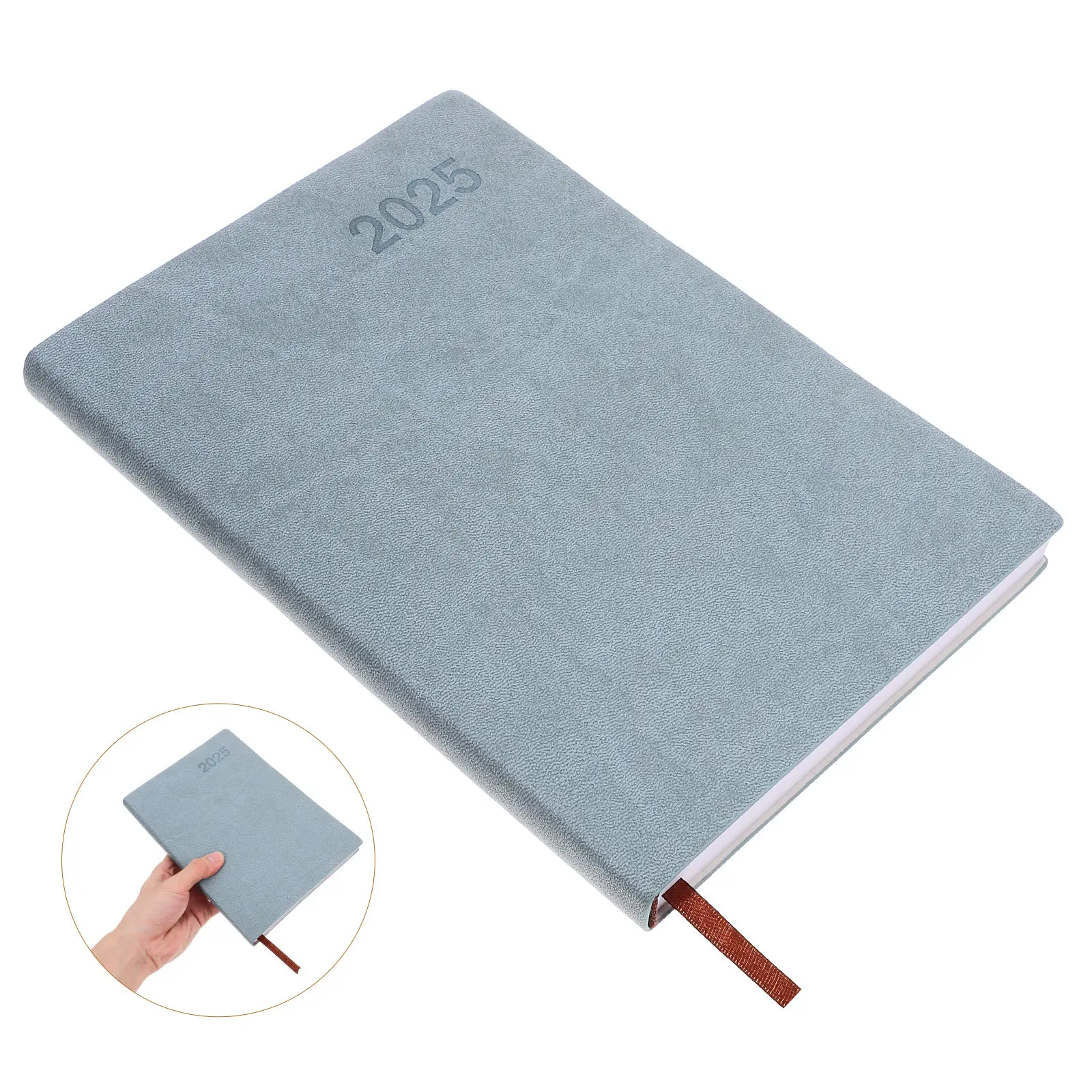 

2025 Planner English Schedule PU Hardback A5 Bright Color Daily Weekly Monthly Academic Planner Notepad for Teachers
