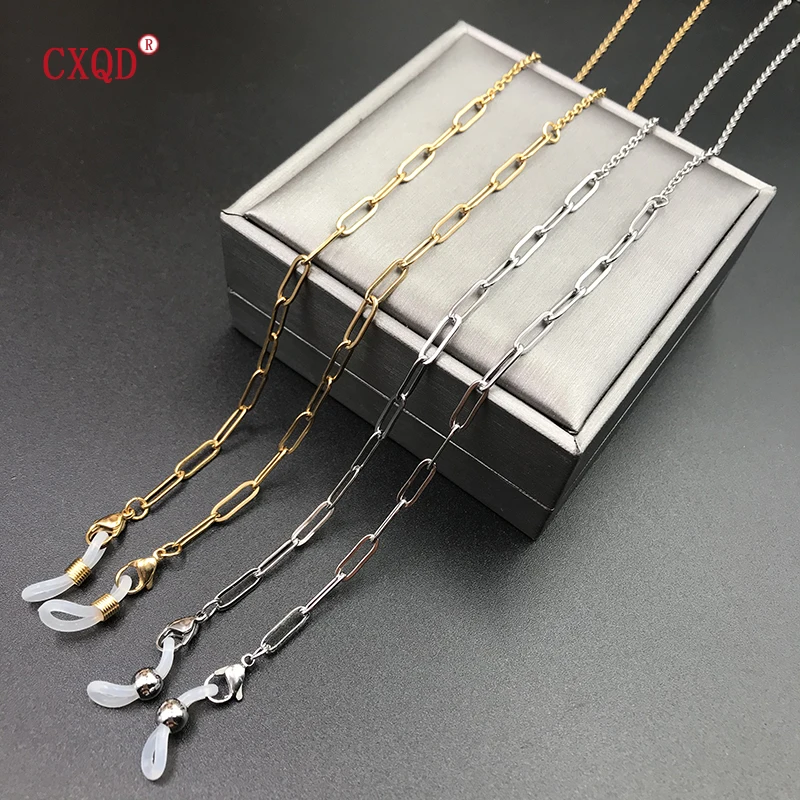 

Stainless Steel Gold Silver Color Eyeglasses Chain For Women Outside Casual Sunglasses Necklace Jewelry Gift Mask Hanging Rope