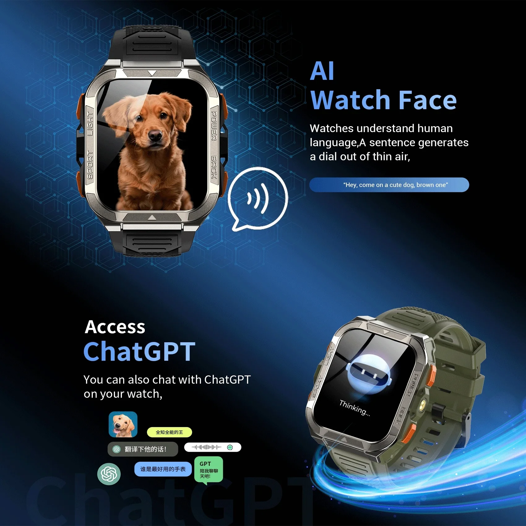 Blackview W80 Pro Men Smart Watch GPS Positioning 1.91'' Display 900mAh Battery Flashlight Compass Outdoor Rugged Smart Watches