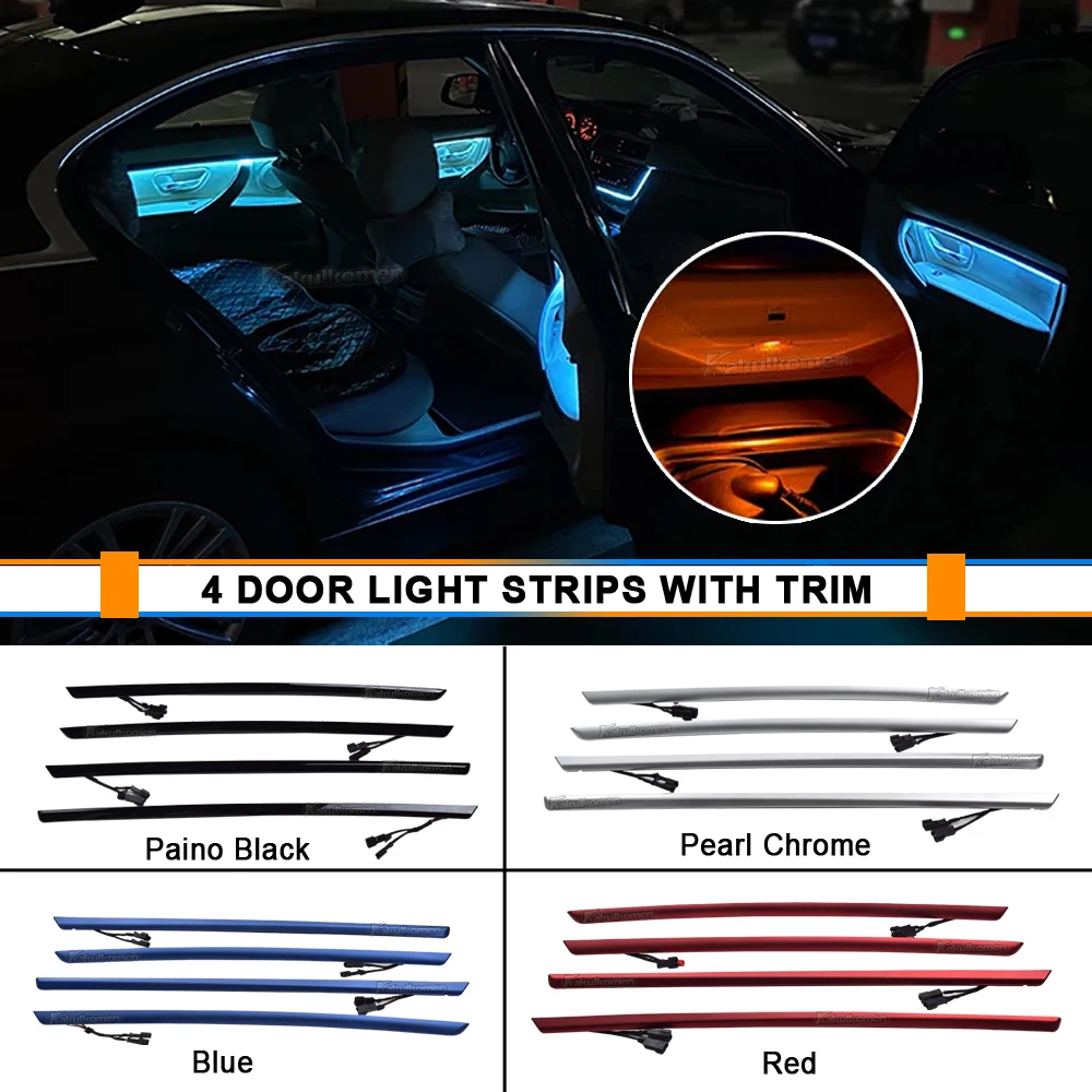 LEDアンビエントライト,BMW 3シリーズ,f30,12-18,屋内装飾,装飾品,青と
