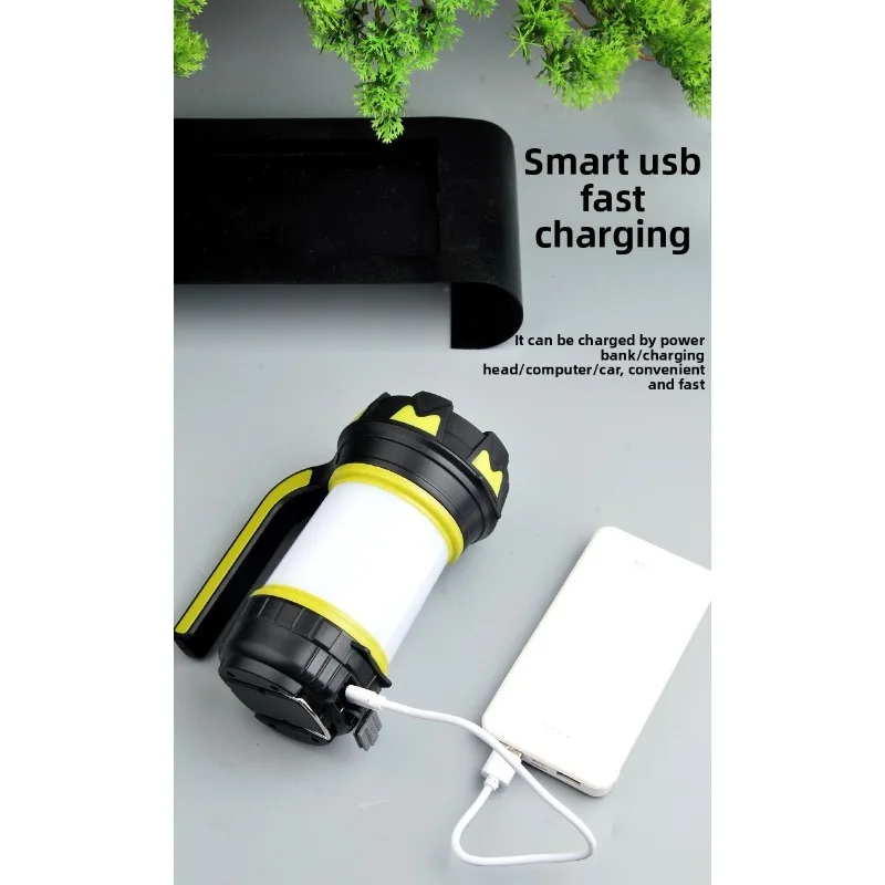 Multifunctional LED Camping Lantern: USB - charged, Intelligent Output, Big - cup Super - bright Flashlight with Side Light