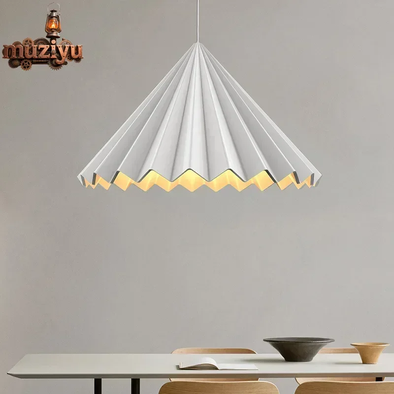 

Muziyu Nordic Design Resin Umbrella Led Pendant Light Modern Dining Room Led Hanging Lamp Loft Home Decor Chandelier Lighting Fi