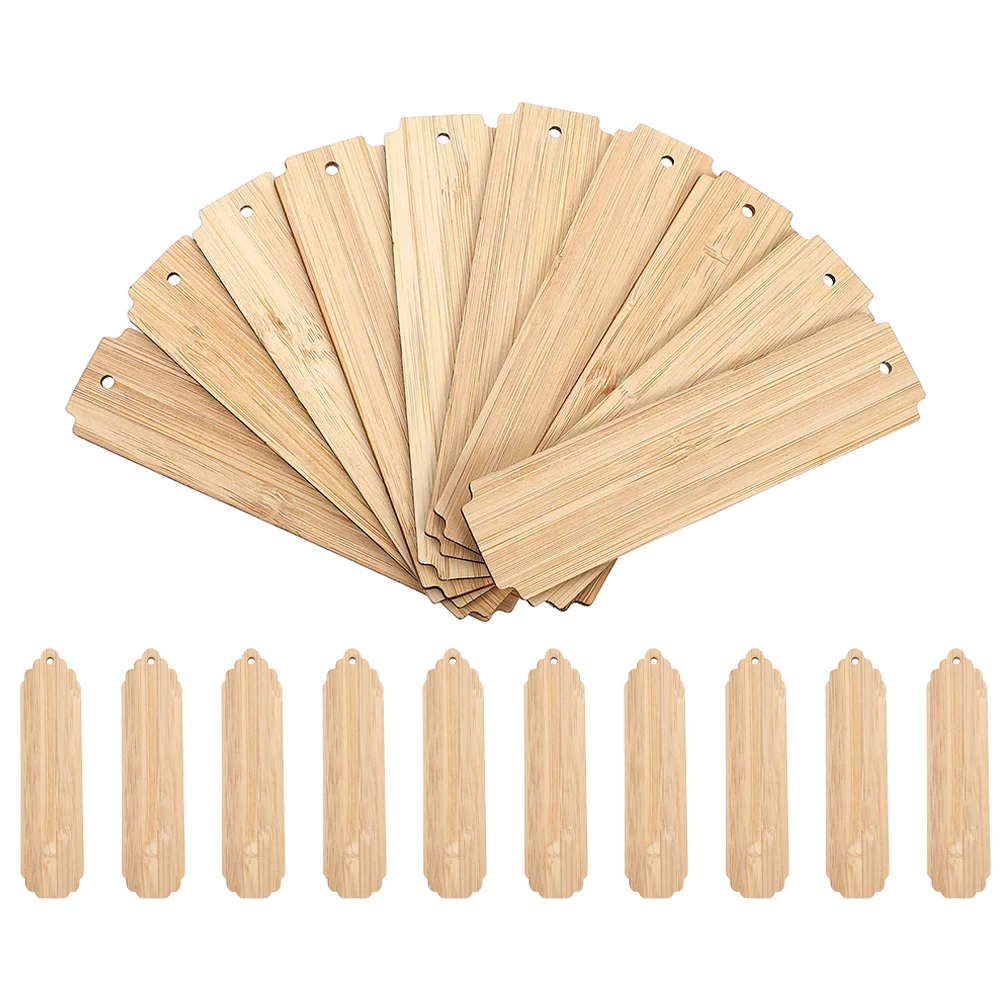 

20 Pcs Wooden Blank Bookmarks DIY Students Reading Markers Kids Crafts Paintable Hanging Tags naments Book Tags Craft Supplies