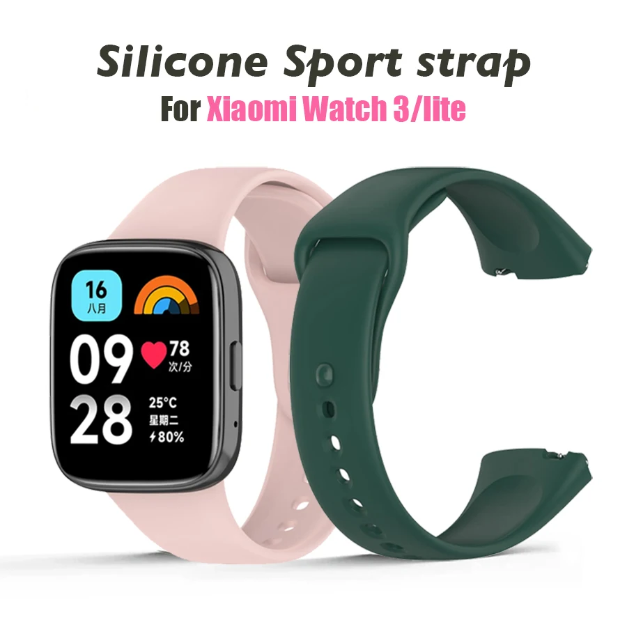 Boucle en Silicone pour Xiaomi Redmi montre 3 SmartWatch bracelets Bracelet pour Xiaomi Redmi Watch3 Active Lite Bracelet de montre