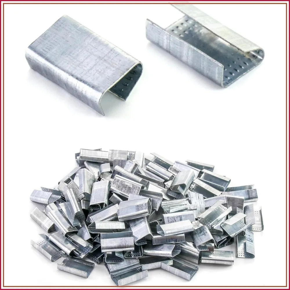 

500Pcs Steel Strapping Seals for 1/2" Straps - Secure Packaging & Pallet Banding, Heavy Load Fixing