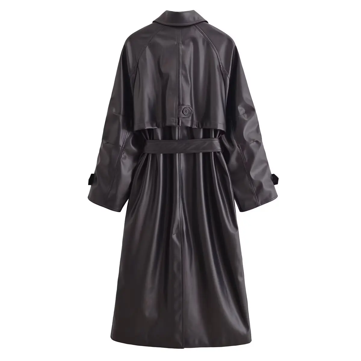 UETEEY 2024 Autunno Nuovi Prodotti Cappotto da donna Cappotto in pelliccia sintetica Abbigliamento invernale da donna Manteau Trench in pelle da traffico Nero lungo