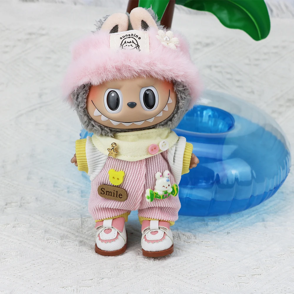 

Hot Sales 17cm Labubu Doll Clothing Fashion Doll Accessories Cute Decoration Mini Clothes Replacement Cartoon Nice