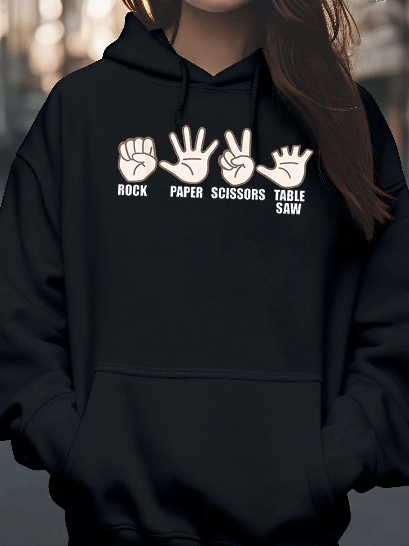 

Рок-бумага, ножницы, настольная пила, толстовка с принтом, костюм на Хэллоуин, повседневная одежда унисекс