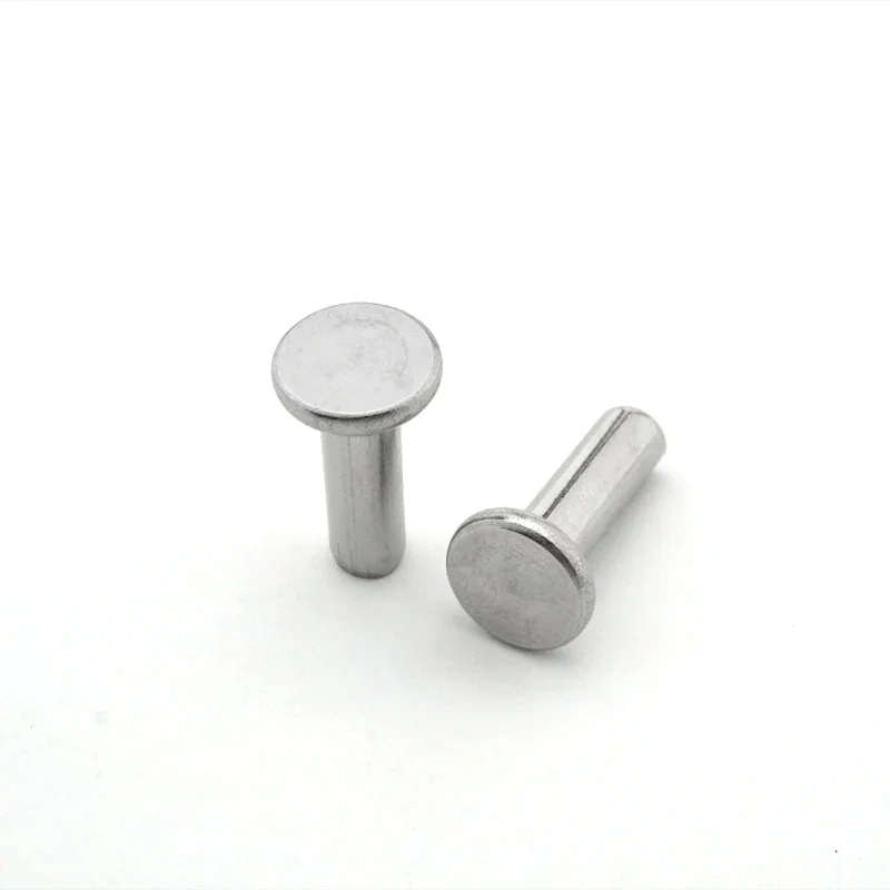 Best1 20pcs M4 stainless steel flat head rivets solid rivets household solid round cap decorative bolts length 20mm-40mm