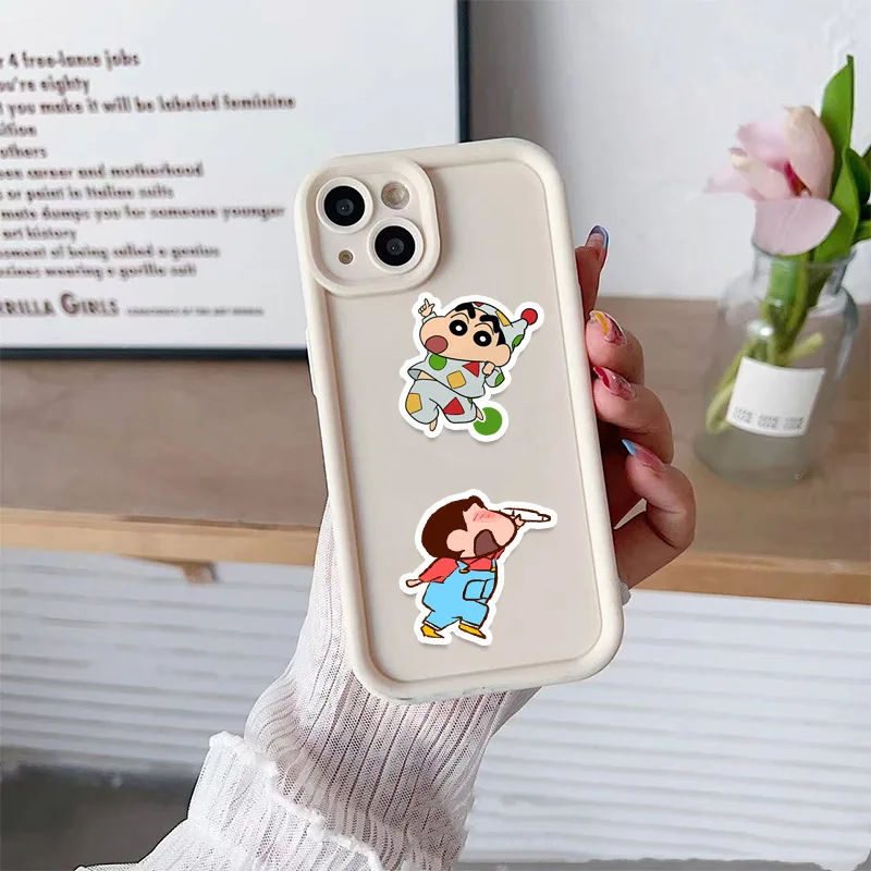 50Pcs Kawaii Crayon Shin-Chan Sticker Anime Cartoon Cute Diy Cup Phone Case Storage Box Decorate Waterproof Stickers Toys Girls