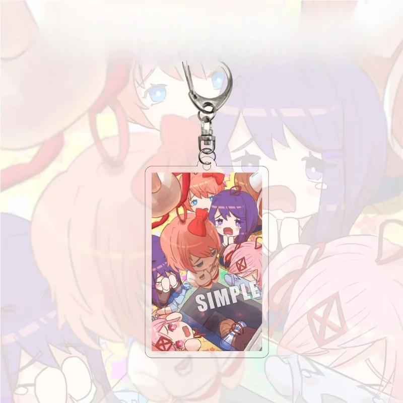 Popular Anime Peripheral Sandwich Acrylic Pendant Keychain Comic Exhibition Gifts Anime Keychain Collection Lanyard Keychain