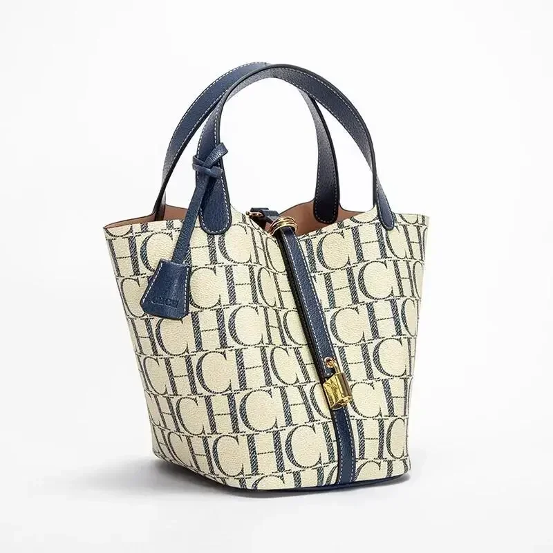 CH Large Capacity Commuter Travel Crossbody Bag Luxury Brand Women's Shoulder Bag PVC Jacquard Texture Fashion Women's Tote Bag image 3