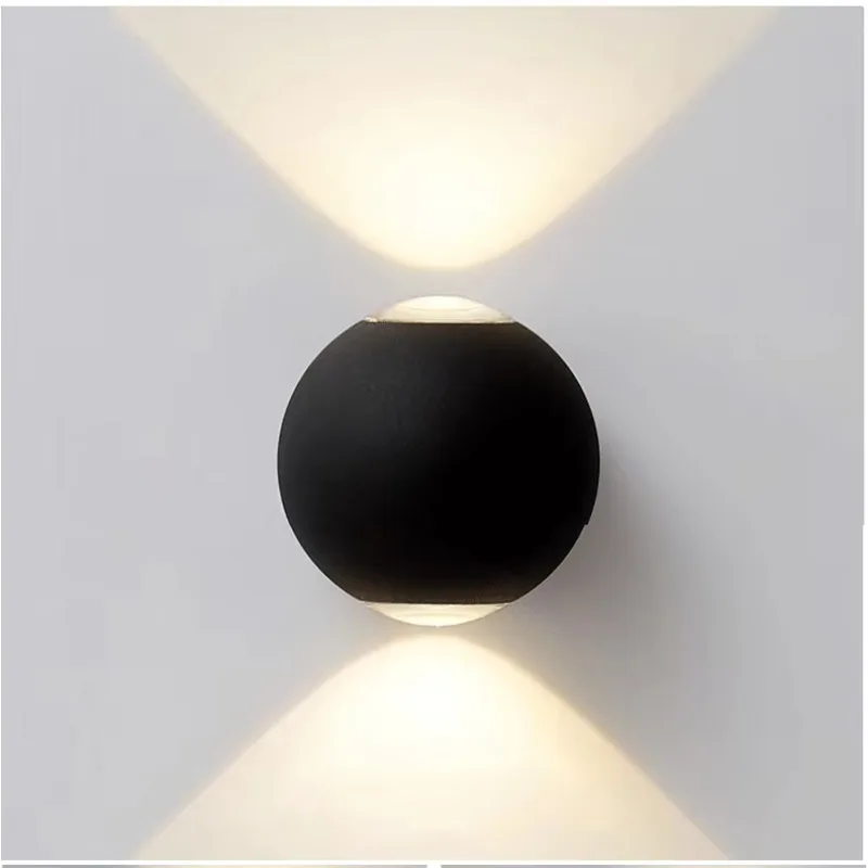 Modern Art Decor Round LED Wall Sconce Adjustable Up‑Down Light Indoor Outdoor Wall Lamp for Hotel Villa Home Decoration