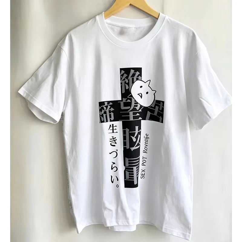 Bug Girl Harajuku T-shirt Printed Short Sleeve Casual T-shirt Fashion Subculture Solid Color Individual Summer Autumn Tops