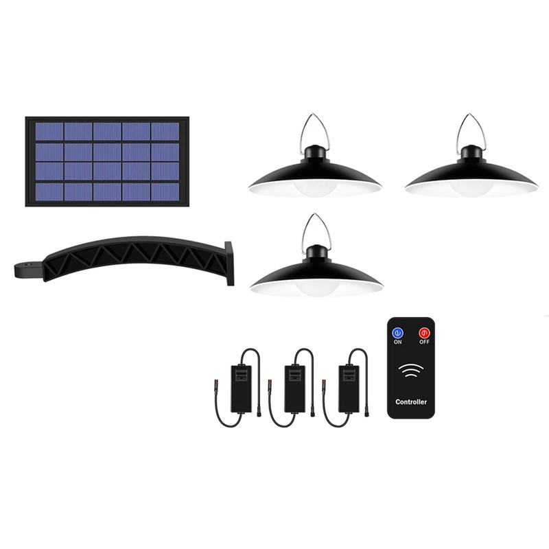 Solar Pendant Light With Remote Control Outdoor Indoor Solar Lampline Solar Lighting For Camping Garden Yard