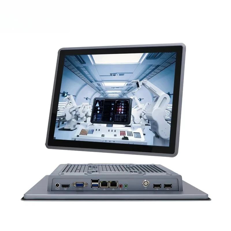 Touch Screen Industrial Pc Full Aluminum 10.4 12 15 17 15.6Inch IP65 Fanless J6412 HMI Industrial Touch Screen Panel Pc