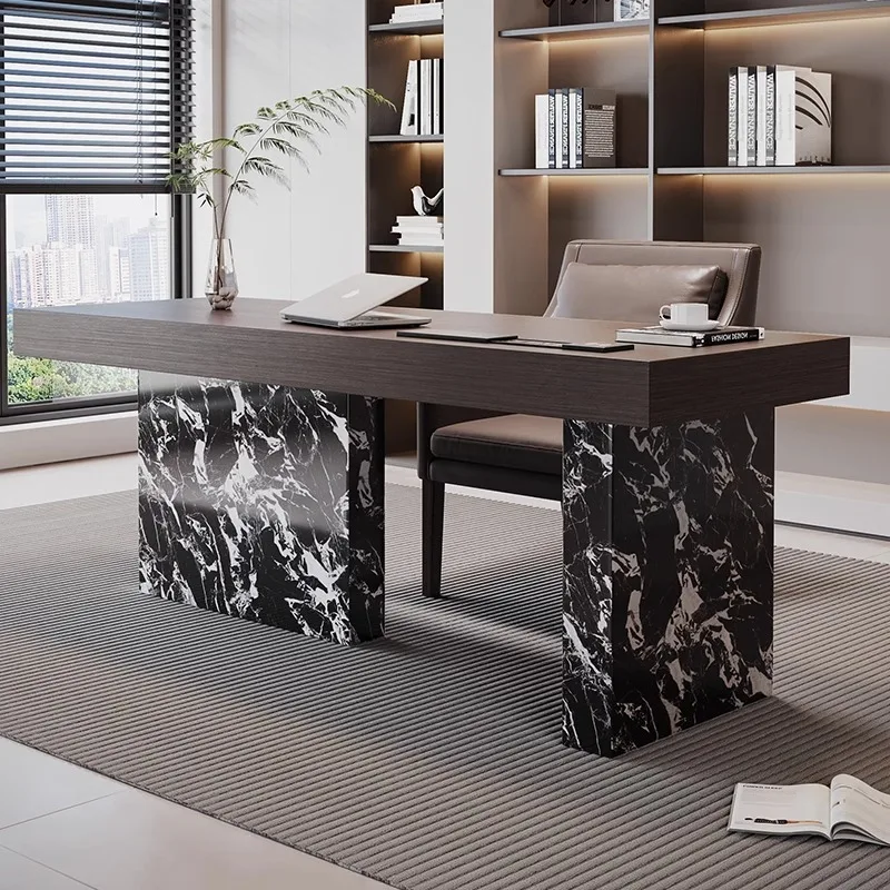 New Italian minimalist desk  light luxury to living room long modern study room home computer