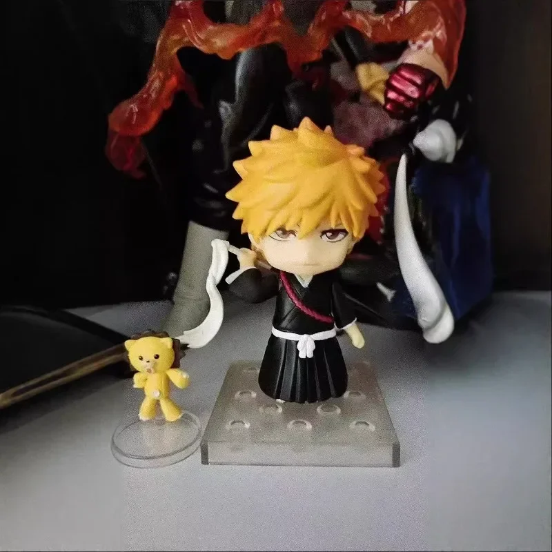 10cm Bleach Q Version Nendoroid 991 Kurosaki Ichigo Movable Face-changing Doll Hand Model Desktop Ornament Ready Stock Gift Toys