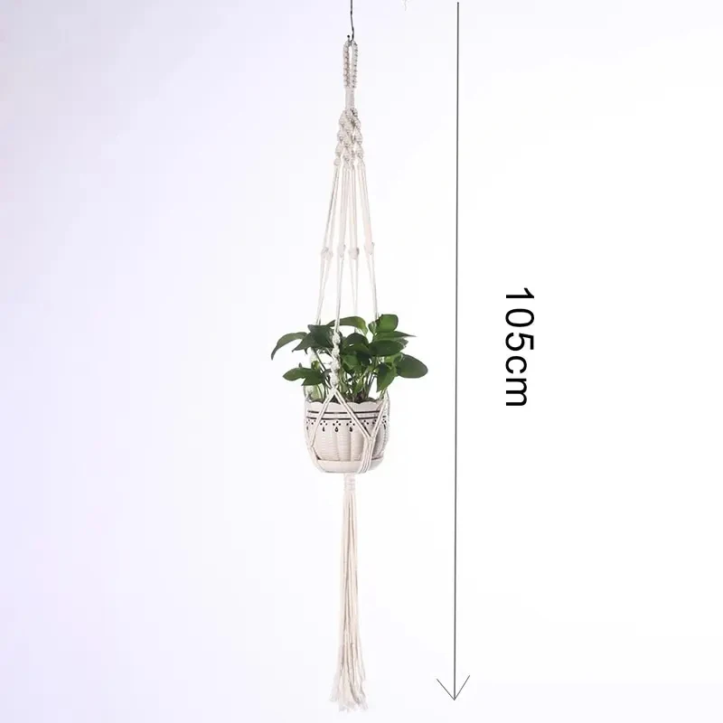 Hanging105cmLarge multi-layer plant hanging rack for balcony and indoor use, handmade green plant hanging pot rack, home hanging