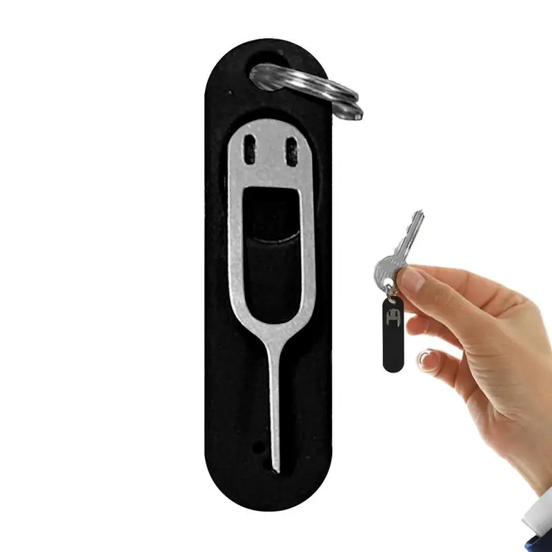 SIM Card Removal Tool Card Tray Eject Pins Needle with Detachable Keychain Charm for Phone Models Universal