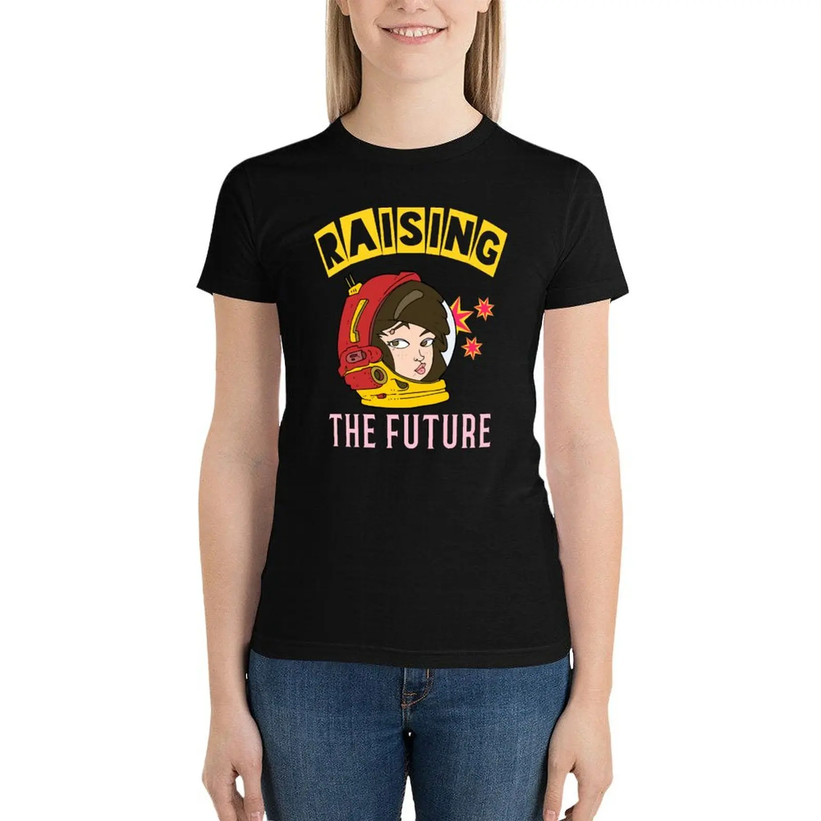 

Raising the future-Astronaut Girl T-Shirt aesthetic clothes tops shirts graphic tees tees tops Women