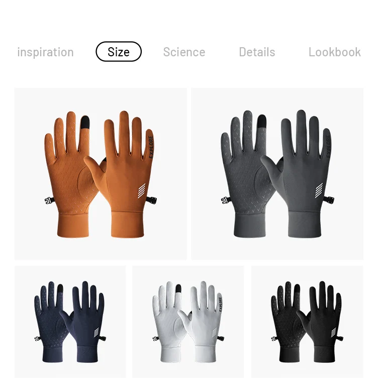 EVR Winter-Fahrradhandschuhe Touchscreen-fähig Thermo-Warm Straßen-Vollfingerhandschuhe Winddicht und Wasserdicht Fahrrad-Zubehör – Detail 4