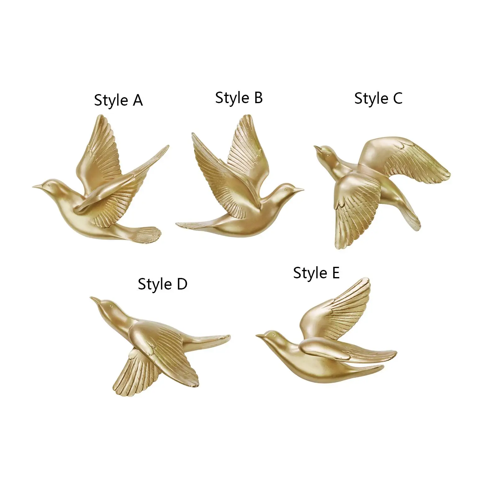 Hanging Swallows Sparrow Wall Sculpture Decorative Ornaments