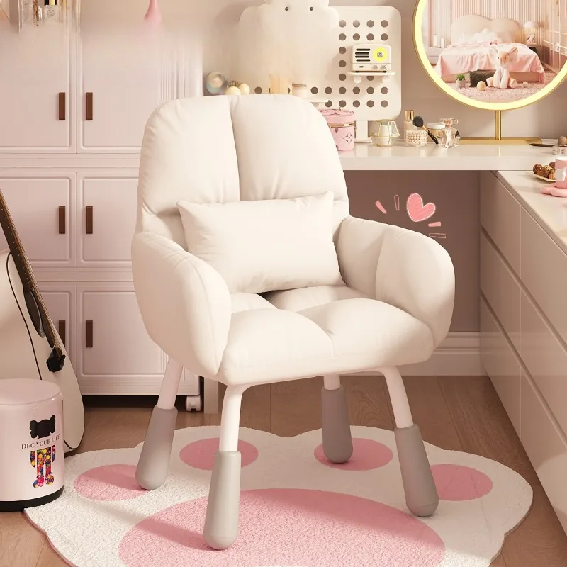 

Bedroom Home Computer Student Dormitory Study Desk Backrest Chair Dressing Stool Makeup Chair