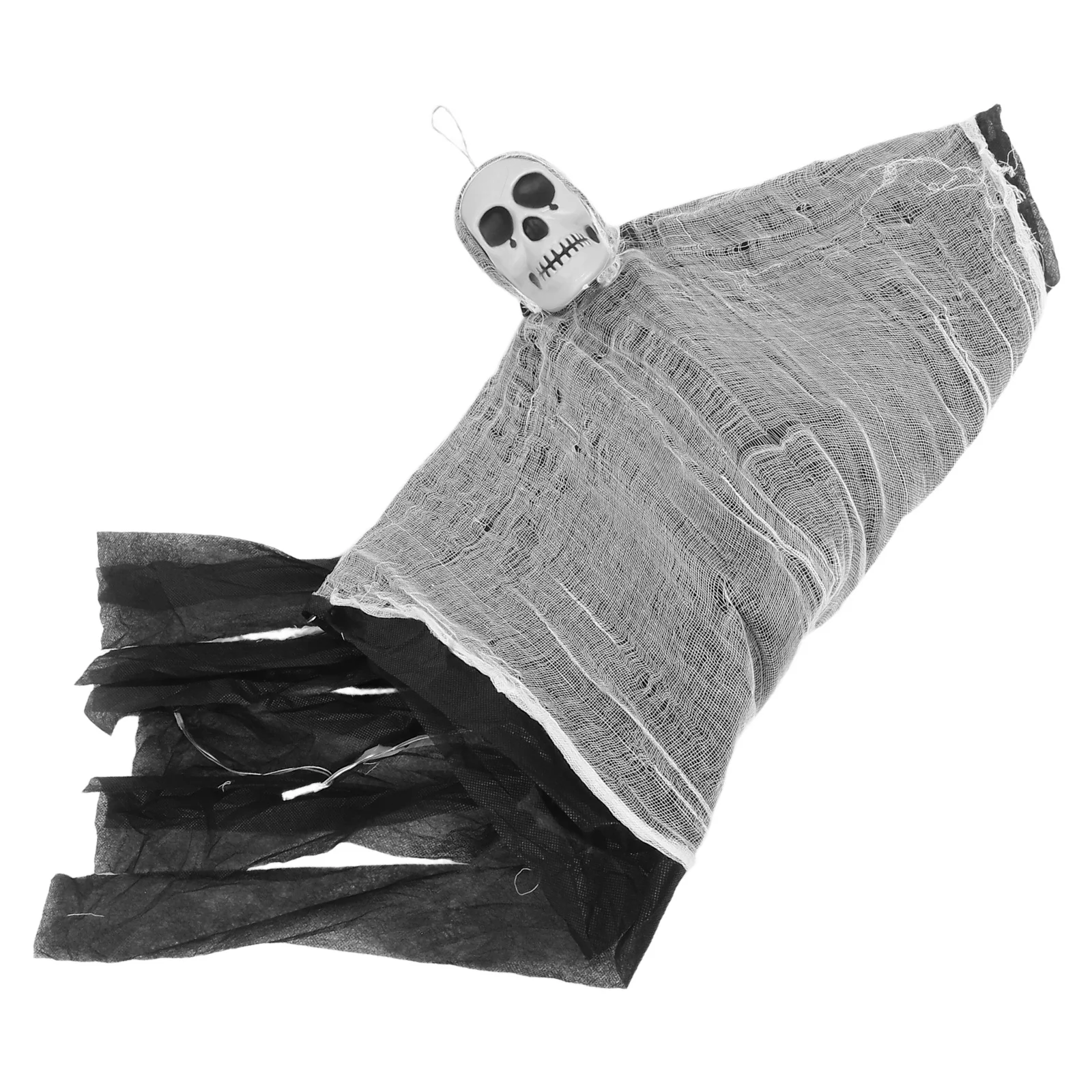 

Hanging Skull Decoration Light-Up Halloween Prop High Brightness LED Weather Resistant Easy Install Outdoor Garden