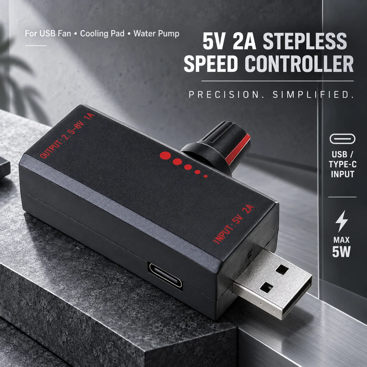 USB Fan Wind Regulators Speed Controller Fan Speed Governor Noiseless Cooling Solution Enjoy Quiet and Effective Cooling