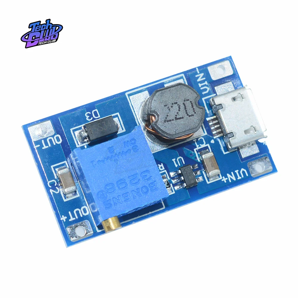 Type-C Micro USB MT3608 DC-DC Step Up Converter Booster Module Boost Step-up Board Power Supply Accessories