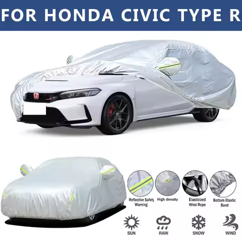 For HONDA CIVIC TYPE R Car Cover Outdoor Protection Covers Snow Sunshade Waterproof Dustproof Exterior UV Car Accessories