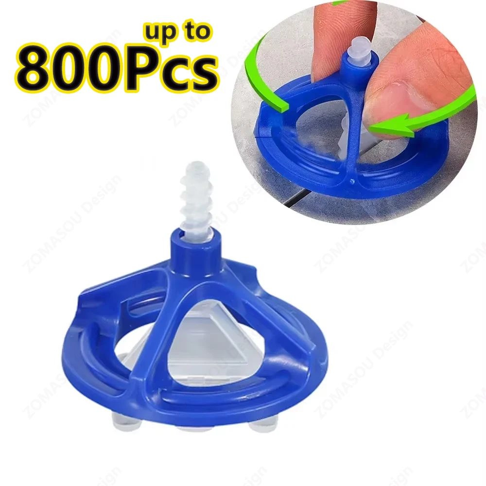 Sistema de nivelación de azulejos de cerámica profesional, Clips espaciadores en espiral, Wadge para colocación de azulejos, herramientas de construcción de suelo y pared, 800-50 Uds.