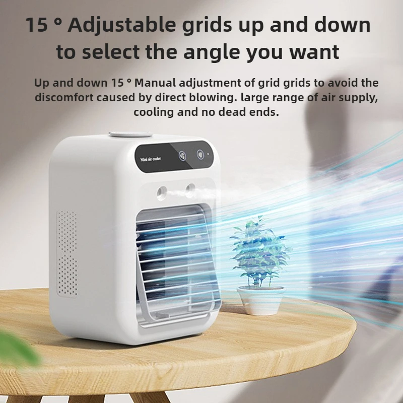 Car USB Desktop Fan Water tank Mini Air Cooler Portable Personal Cooling Device 500mAh Lithium Battery Low Voltage Operation Fan