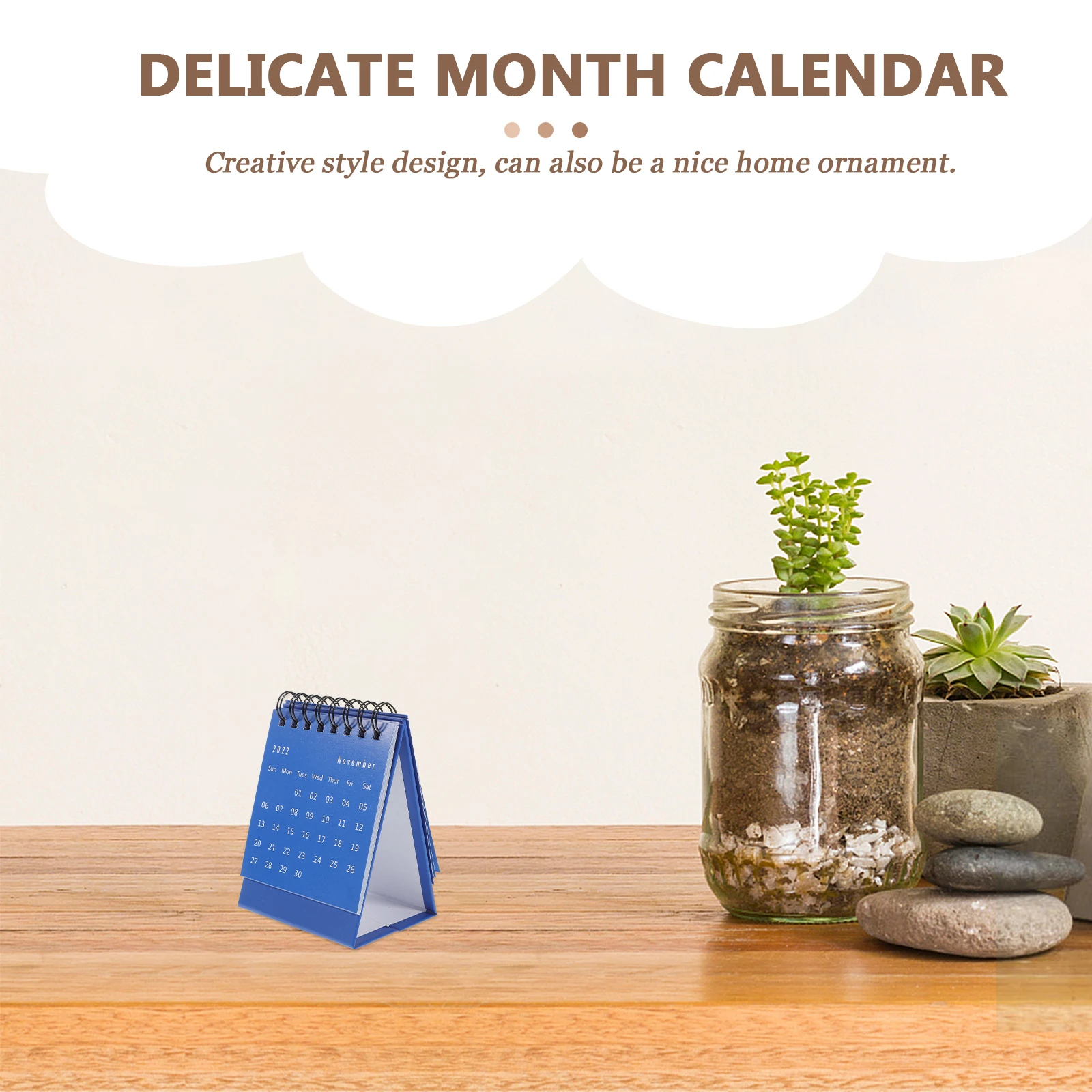 

1pc Mini Desktop 2023 Compact Foldable Office Home School Planner Space-Saving Paper Schedule Calendar Decorative Portable Note