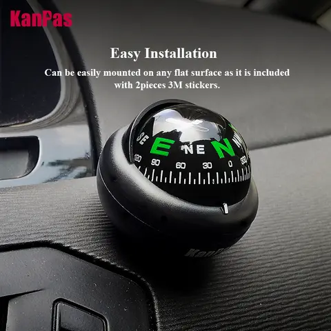 KanPas 자동차 나침반 공/ 대시보드 나침반/운전 나침반/액체 충전 나침반 공