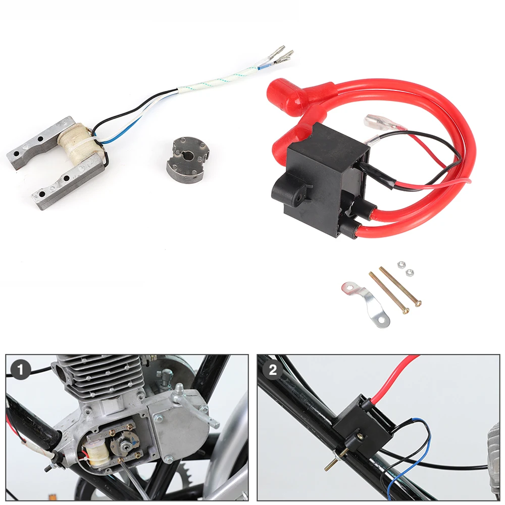 

High Performance CDI Ignition Coil - Replacement for 49cc - 50cc 60cc 66cc 80cc 2-Stroke Motorized Bicycles/Engines