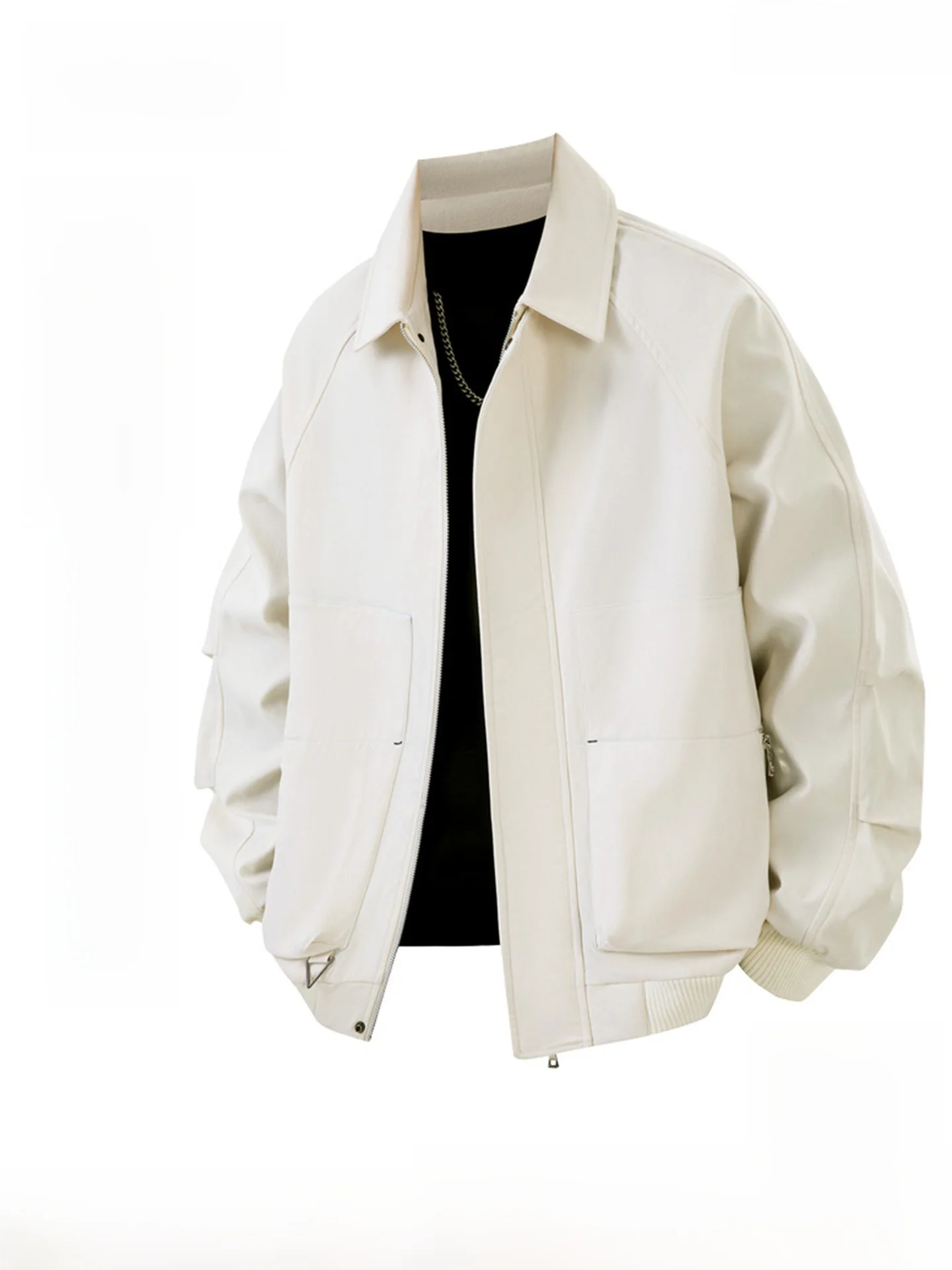 Water-Resistant Business Casual Men's Jacket Romon Spring Autumn New Style Standard Fit Polyester Fiber Long Sleeve Zipper