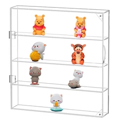 Clear Acrylic Display Case for Mini Pop Figures, Wall Mounted Desktop Storage Cabinet Toy Display Organizer