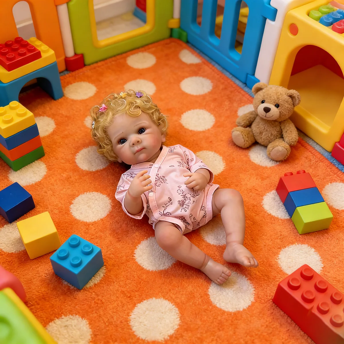 

48cm 19inch Newborn Bettie Doll - Waterproof Vinyl Body & Hand Rooted Blonde Hair