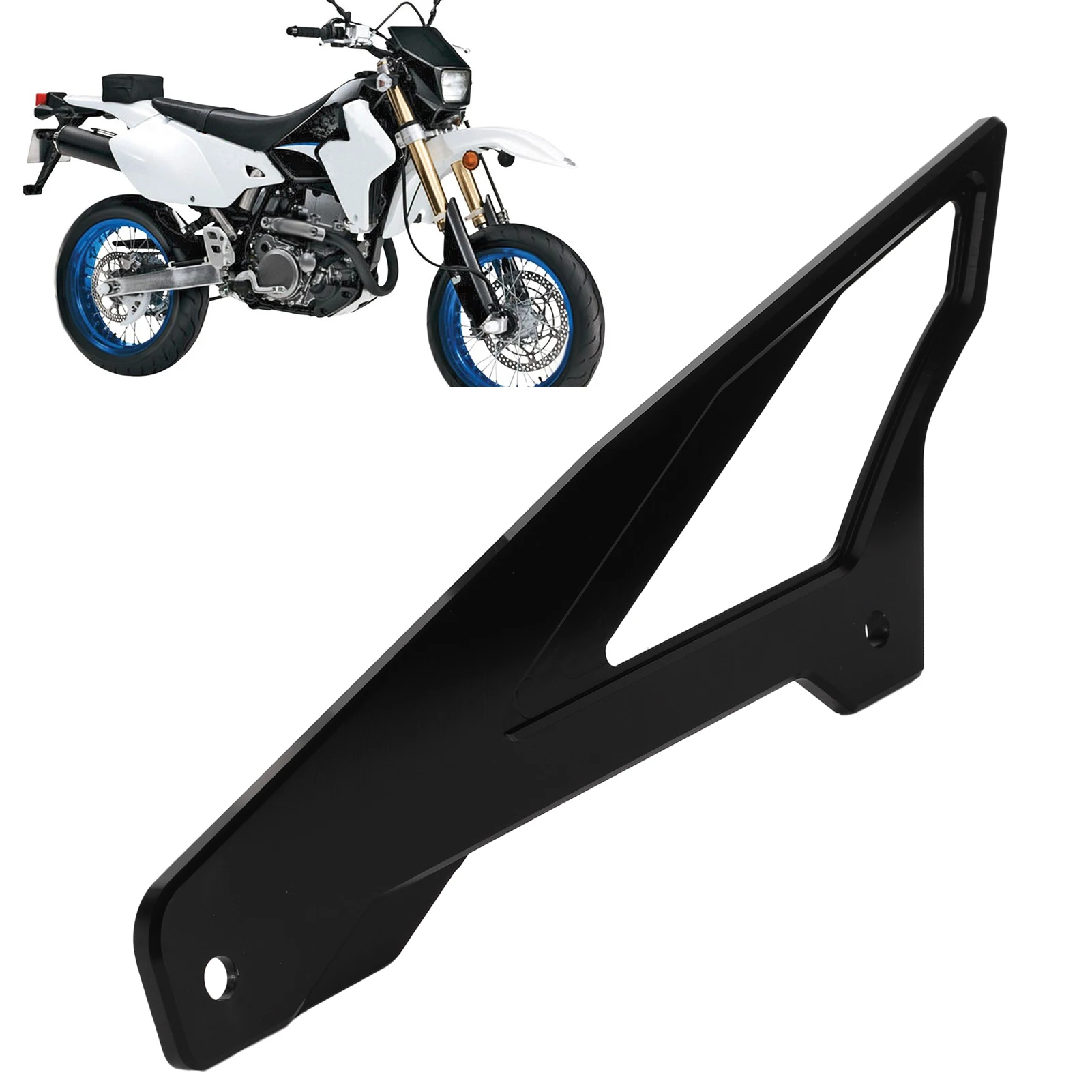 Reliable A7009-T6 Aluminum Rear Chain Guard Protector Cover for Suzuki DRZ125/DRZ400S/DRZ400SM - Heavy Duty Shield