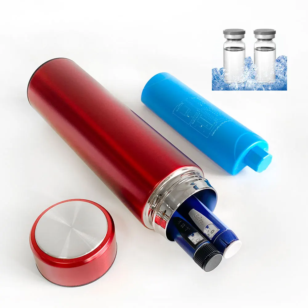 İçme Kalemler İlaç Soğutucu Seyahat Çantası İnsülin Kalem Soğutucu Kutu İnsülin Kalem Taşıma Tıbbi Çanta Diyabetik Seyahat çantası Buz Paketi ile