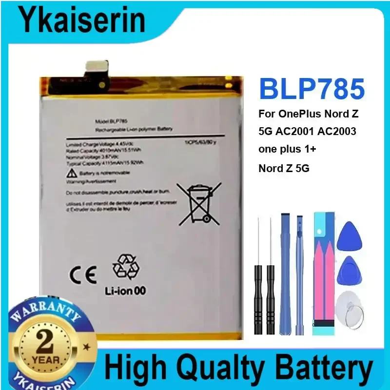 

4115mAh Replacement Battery BLP785 for OnePlus Nord Z 5G AC2001 AC2003 for One Plus 1+ Nord Z 5G Portable Batteries + Track NO